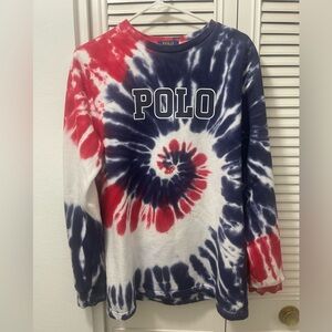 Polo tie dye pullover